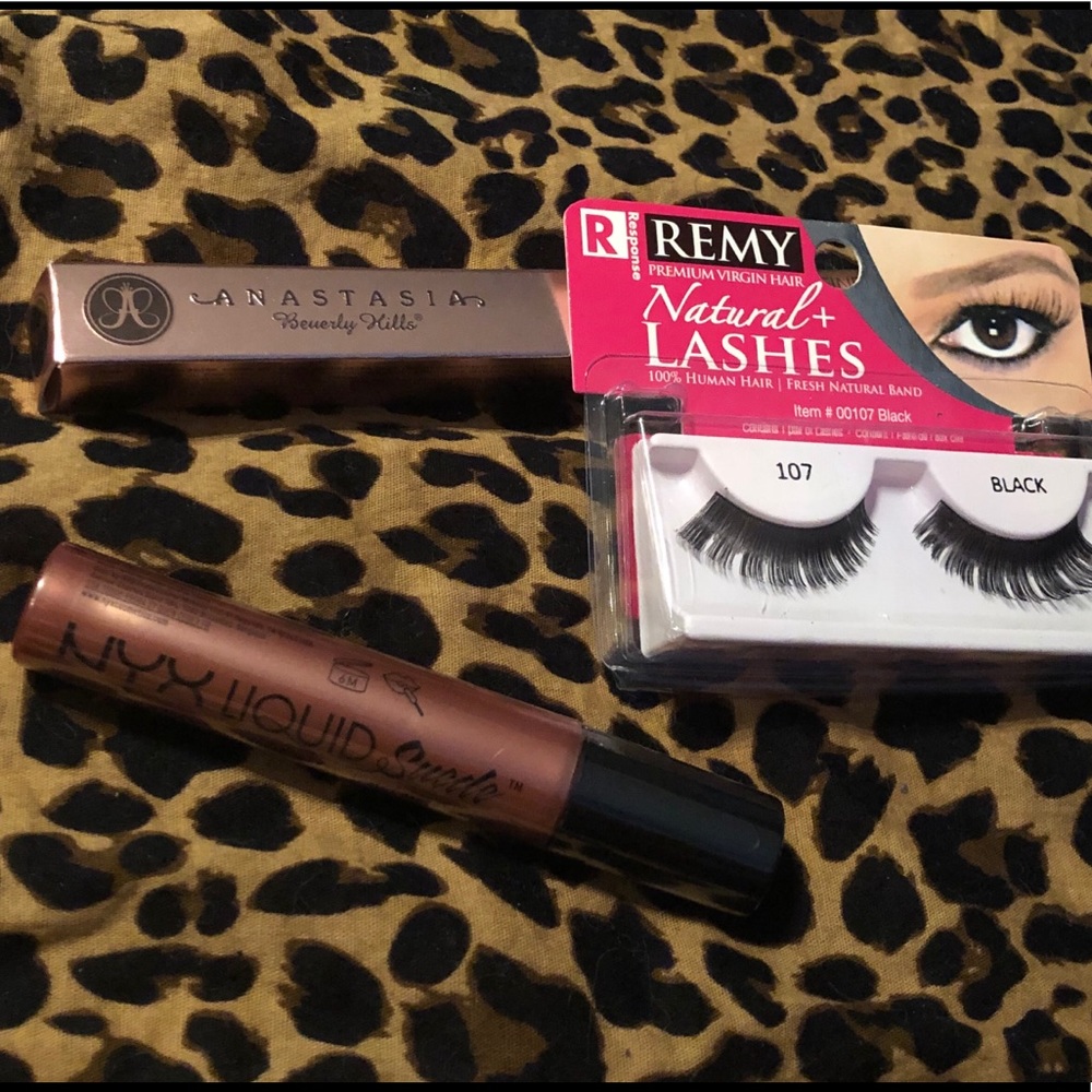 Anastasia Brow Definer w/ Remy lashes + NYX LIP
